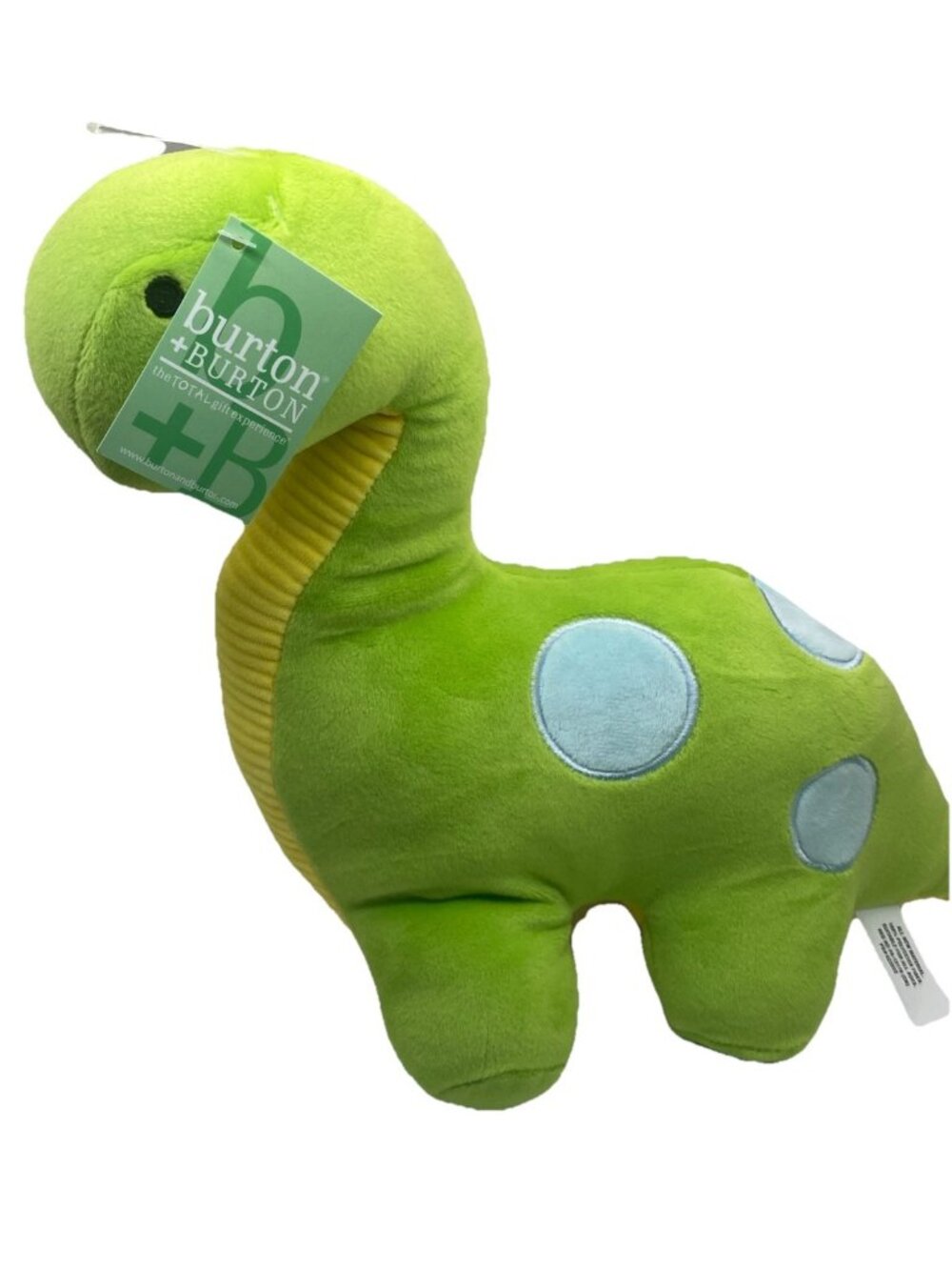 Burton Green Yellow Dinosaur Soft Plush Teal Blue Spots NWT